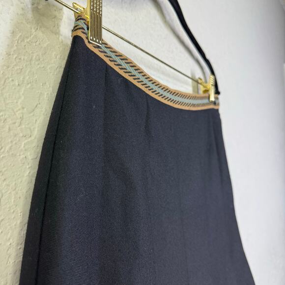 MISSONI Skirt 28 Pleated Wool Above Knee Side Zip Signature Design on Waist Band - Picture 6 of 11